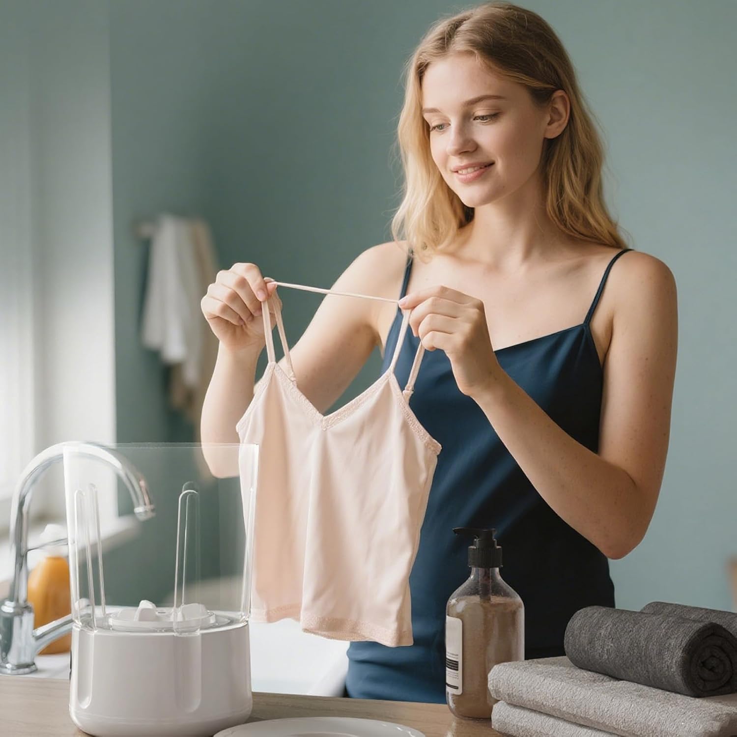 Portable Washing Machine | 2L Portable Washer Compact Washing Machine | Rechargeable Laundry Cleaner Cleaning Supplies for Camping Beach Outdoor Apartment Home Hotel RV Dorm