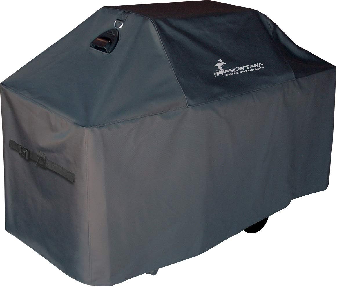 Montana Premium Gas Grill Cover Innerflow Ventilation Technology, Heavy Duty, UV, Cold Crack Resistant Waterproof, 5 Years Warranty, 52-Inch, Black Available in: 52