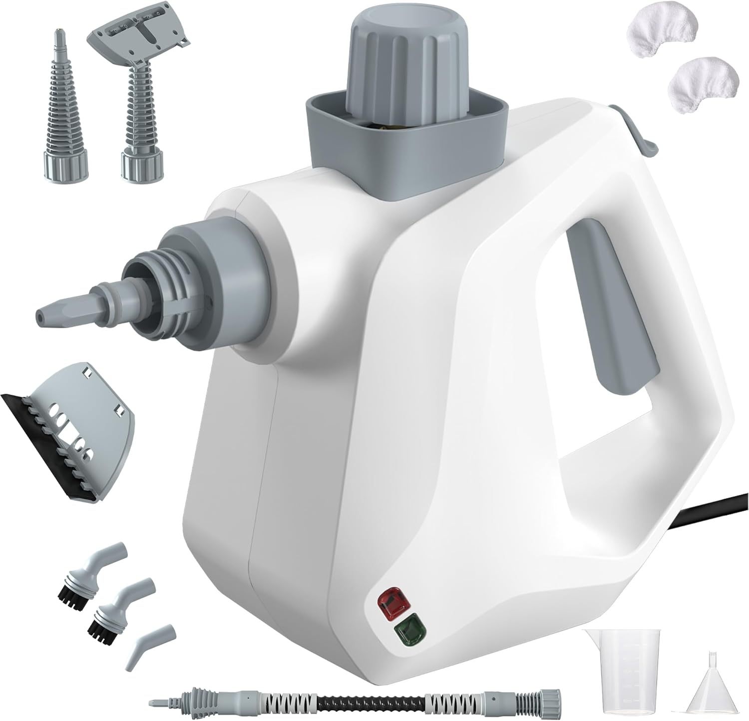 Kiss the Water Handheld Steam Cleaner, Pressurized Furniture Steamer for Cleaning with 11 PCS Accessories, Multipurpose Grout Steam Cleaner for Home, Couch, Floor, Carpet, Car