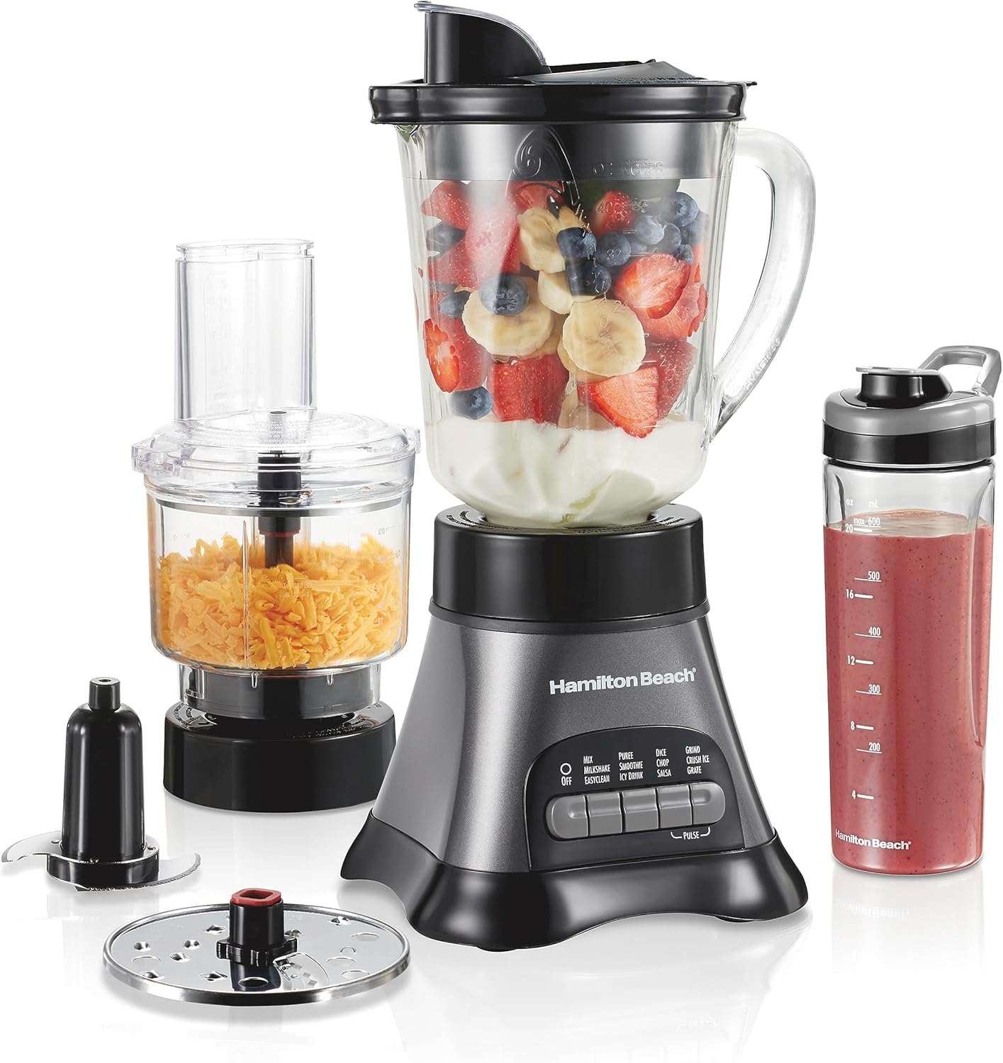 Hamilton Beach Blender, Food Processor & Slow Cooker Bundle - 40oz Blender, 20oz Cup, 3 Cup Chopper & 6 Quart Programmable Slow Cooker