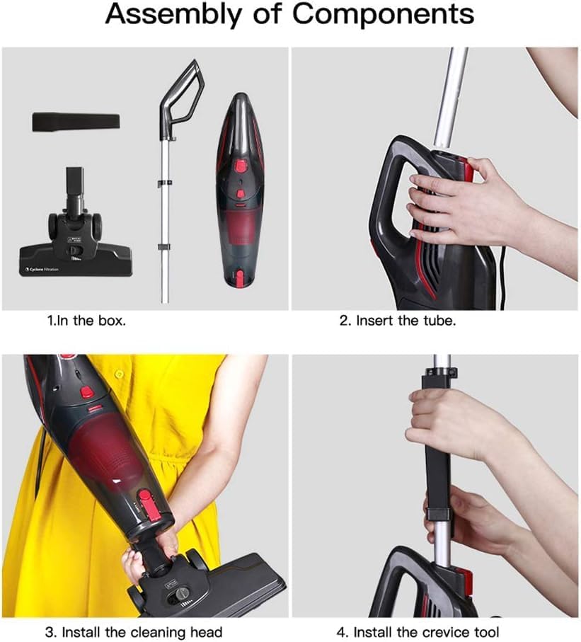 Handheld Vacuum Clean,Upright Vacuum Cleaner Upright Stick Vacuum Cleaner 2 in 1 Stick Handheld Vacuum Cleaner Bagless, 15000Pa Powerful Suction, 1L Large Bin Capacity, Handheld Corded Stick Vaccum fo