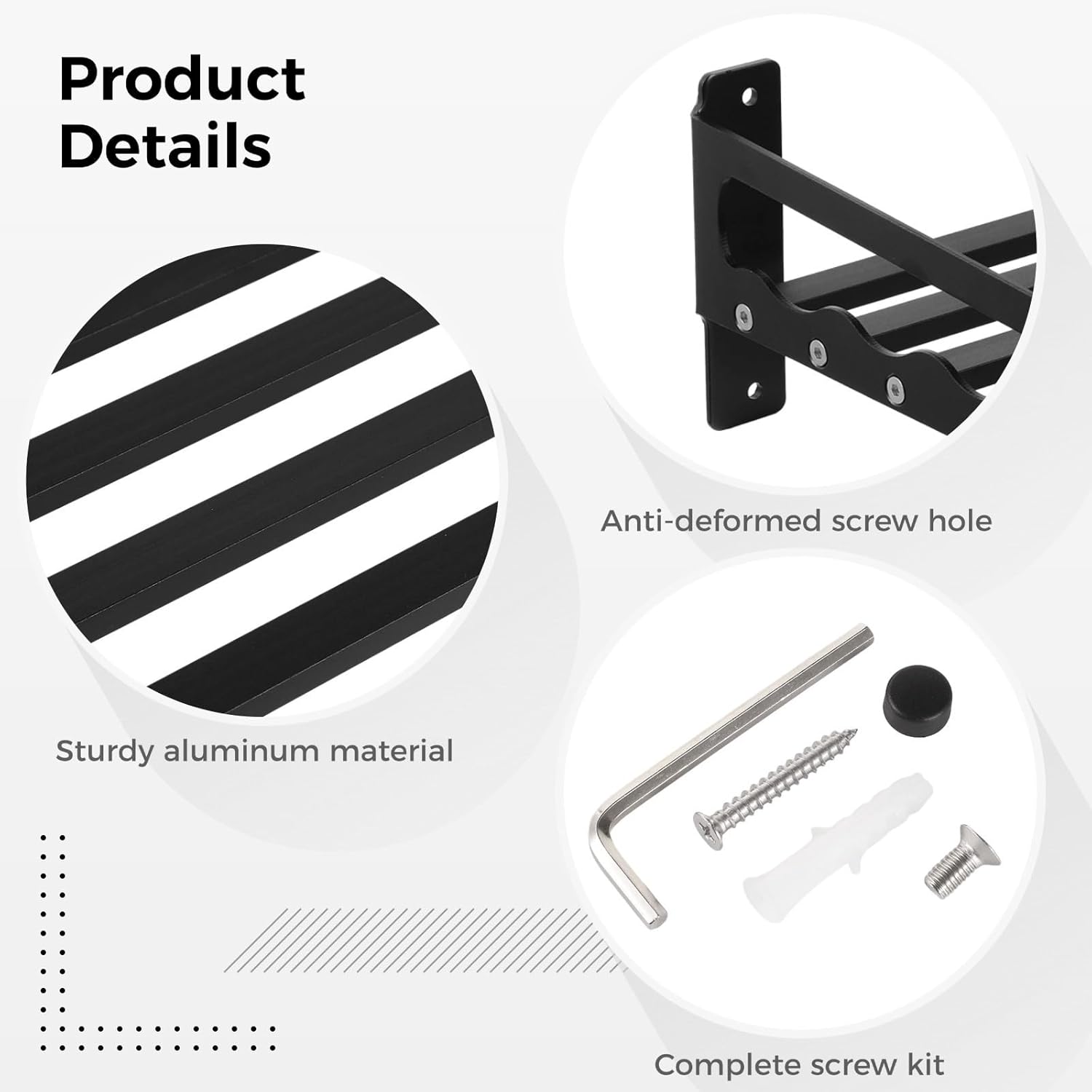 Kitchen Wall-Mounted Microwave Oven Rack, 23.6 X 15.6 Inches for Pans, Pots, and Small Appliances