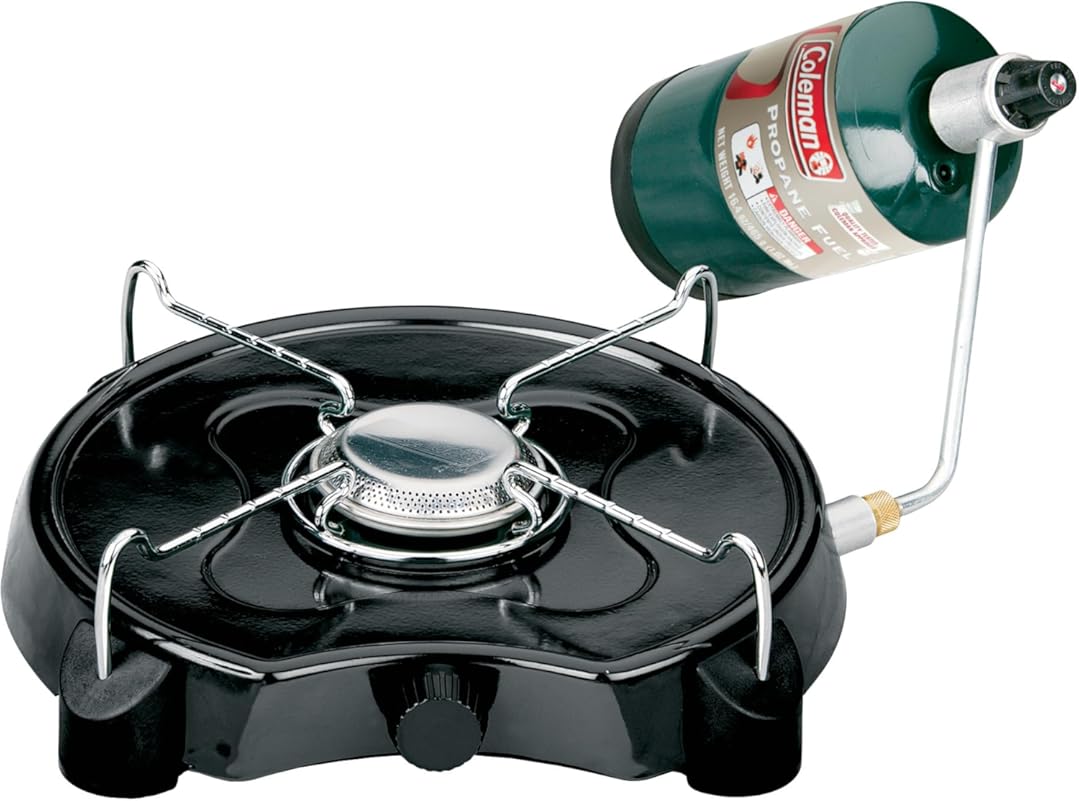 Coleman PowerPack 7,500 BTU Propane Camping Stove, Portable Adjustable Burner with Precise Temperature Control Fits 12-Inch Pan, Great for Camping, Hunting, Backpacking, Tailgating, & More