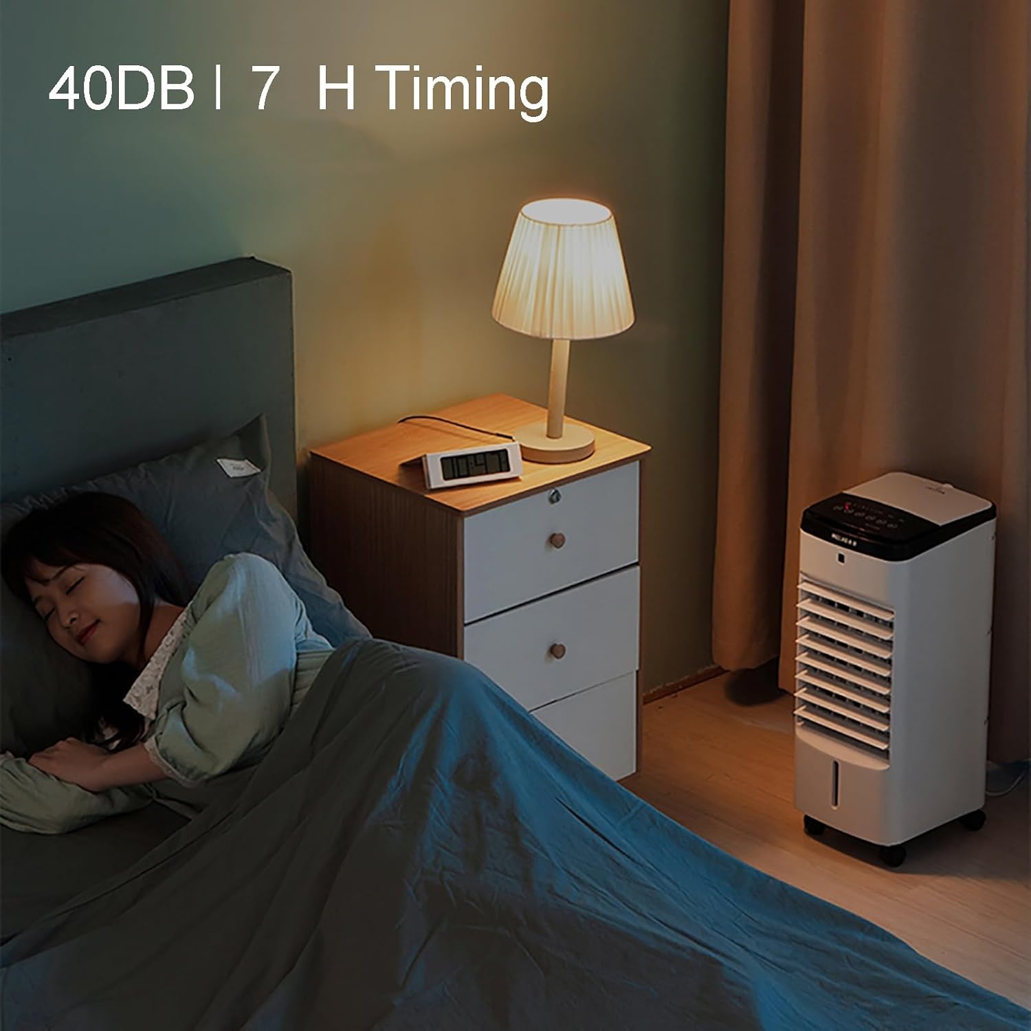 3-IN-1 Evaporative Air Cooler, Portable Air Conditioners w/Remote & 3 Speeds, Windowless Air Conditioner with Utral-Quiet, 2.6 Gal Tank & 2 Ice Packs, for Room Bedroom Office