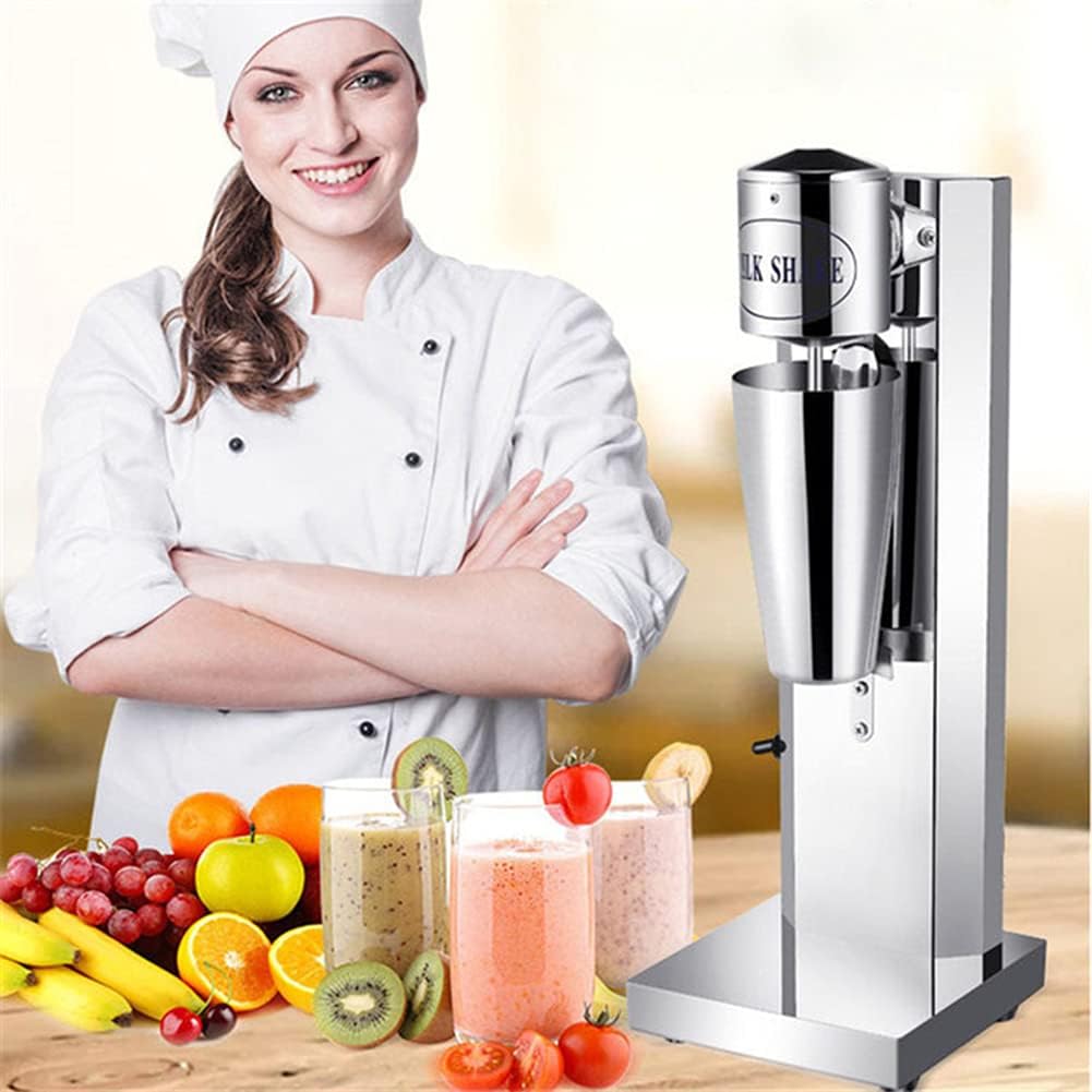 Milkshake Drink Mixer Shake Machine Electric Milkshake Maker Stainless Steel Speed Adjustable Commercial Ice Cream Smoothie Blender with 800ML Cup