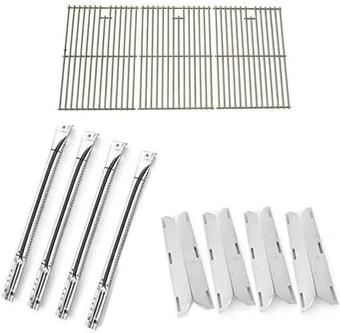 Repair Kit for Charmglow 720-0536 BBQ Gas Grill Includes 4 Stainless Burners, 4 Stainless Heat Plates and Stainless Steel Grates