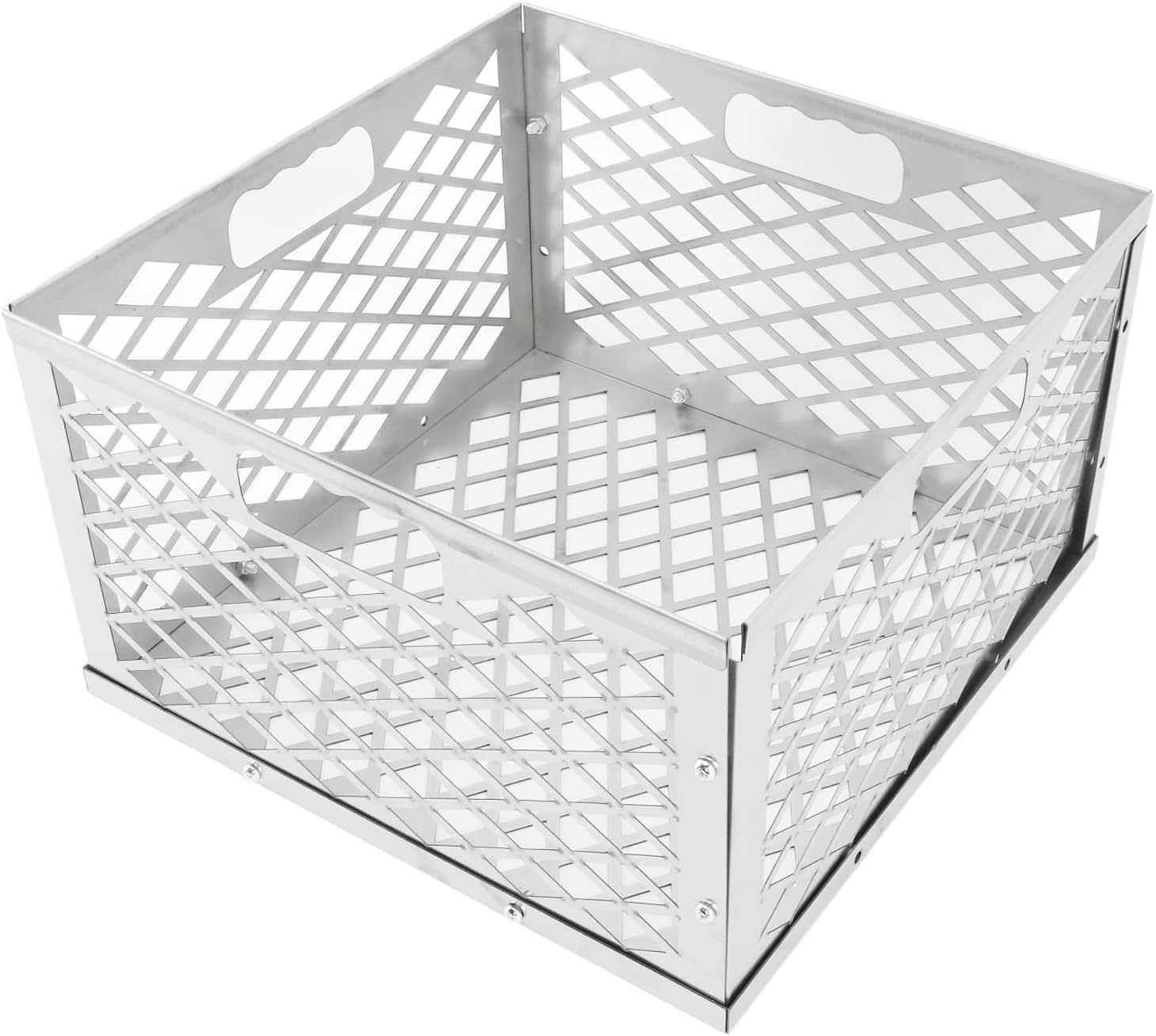 Charcoal Fire Basket, Portable Detachable Stainless Steel Charcoal Grill Basket, 12x12x7.5in - Durable Barbecue Accessories, Even Heat Distribution, Outdoor Cooking Tool for