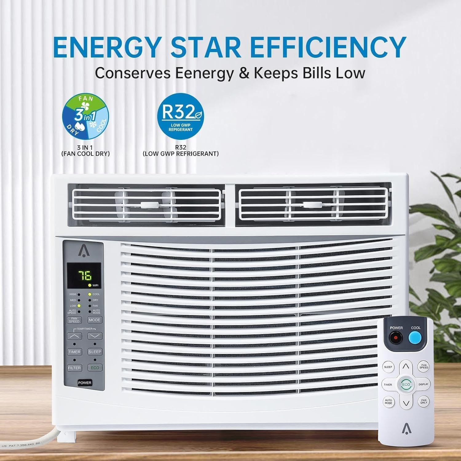 6000Btu Window Air Conditioner Units, Fast Cooling 250 Sq.Ft. 115V Air Conditioner Window Unit with Remote Controlled, App Controlled, 50Db Low Noise,Small Ac Unit for Room Quick Installation