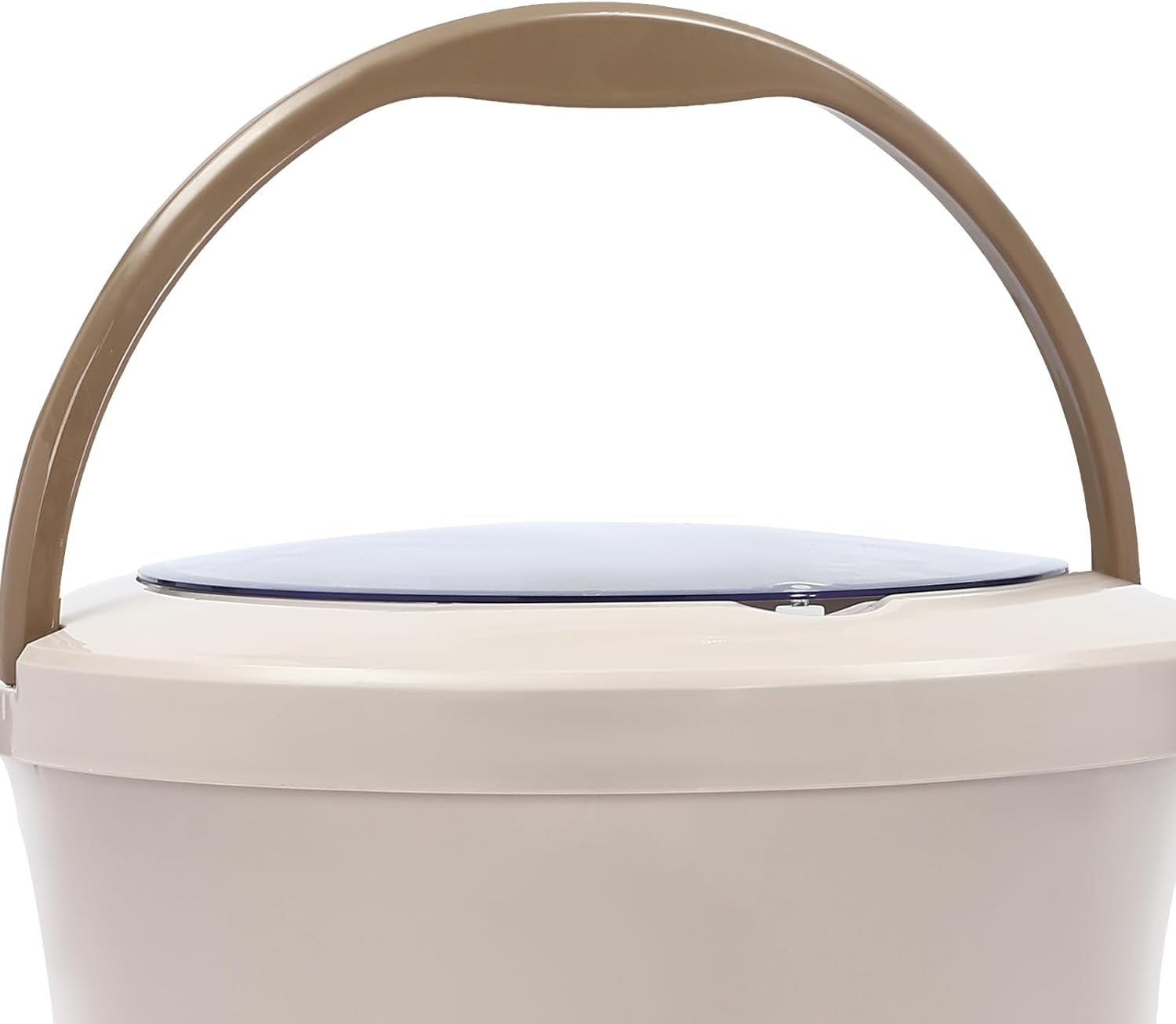 Manual Clothes Dehydrator 12L/3.17 Gal, Portable Spinner Dryer Extractor ith 4.9ft Drain Hose Manual Spin Dryer for Apartment, Dorm, RV, and Home Use (Apricot)