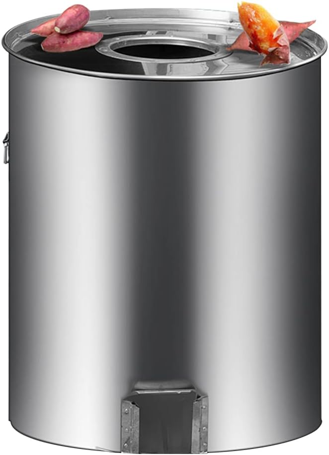 Stainless Steel Commercial Roasted Sweet Potato Stove, Charcoal/Gas Smoky Stew, Chestnut Corn, Smoked Barrel, Garden Outdoor Grill,Gas,70cm*70cm
