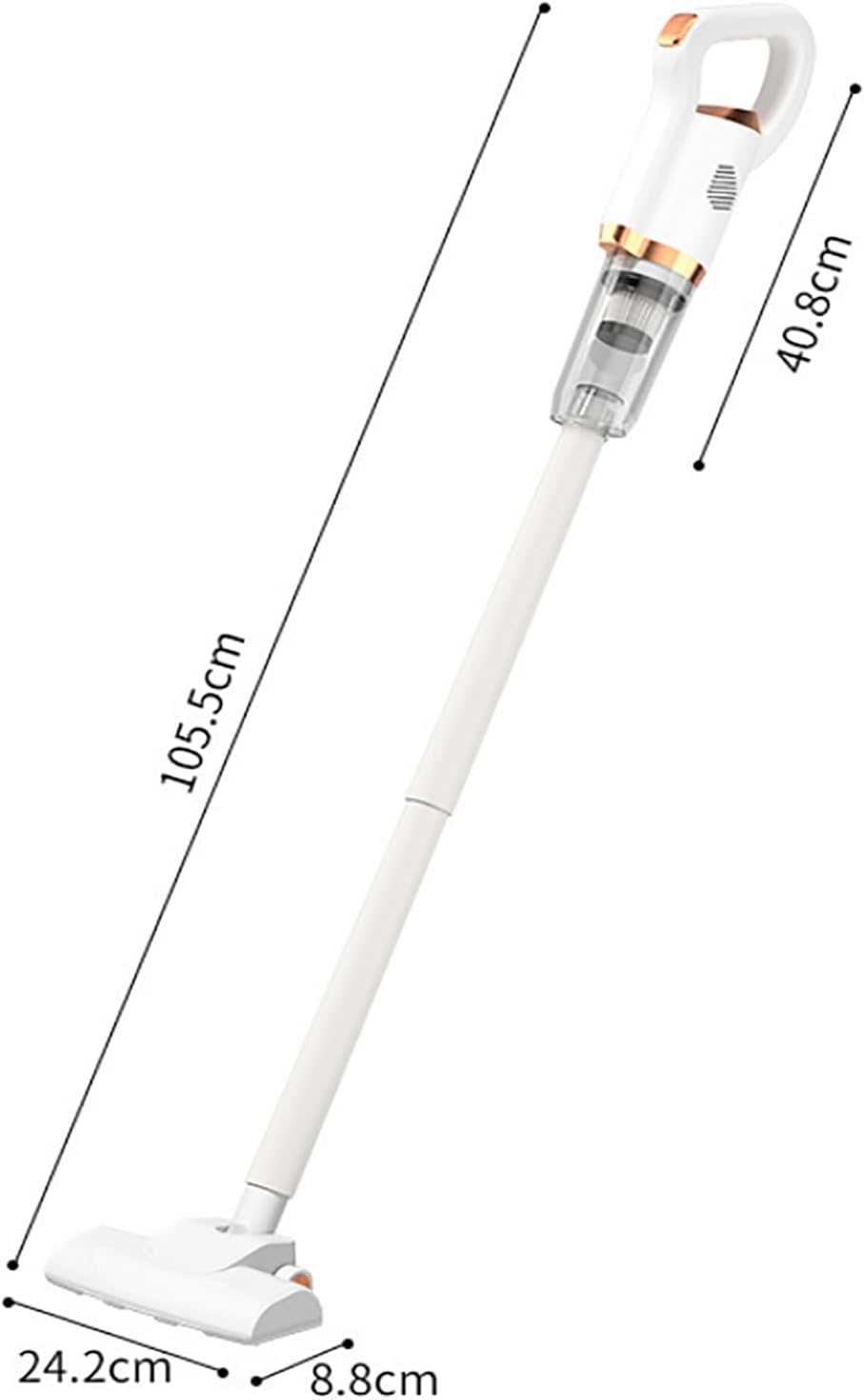 ERICAT Cordless Vacuum Cleaner, 8500pa Lightweight Stick Vacuum, Ergonomic Handle Design, Powerful Suction 45W Brushless Motor, Detachable Filter and Easy to Operate, for Hard Floor, Pet Hair