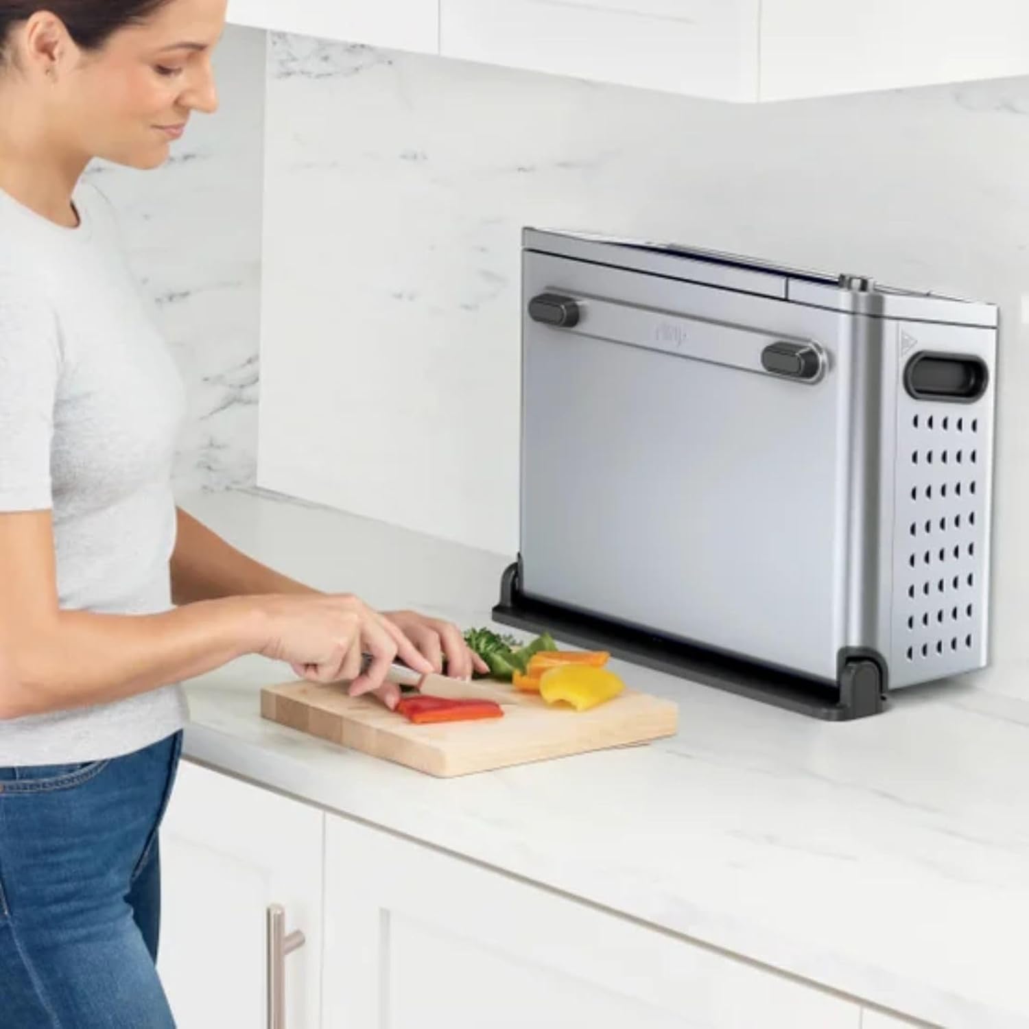 Ninja Flip 10‑in‑1 Toaster Oven & Air Fryer, 17‑Qt Countertop Oven, 1800W, Up to 500°F, Air Fry, Air Roast, Bake, Broil, Pizza, Toast, Dehydrate, Reheat, Keep Warm, Bonus Broil Rack