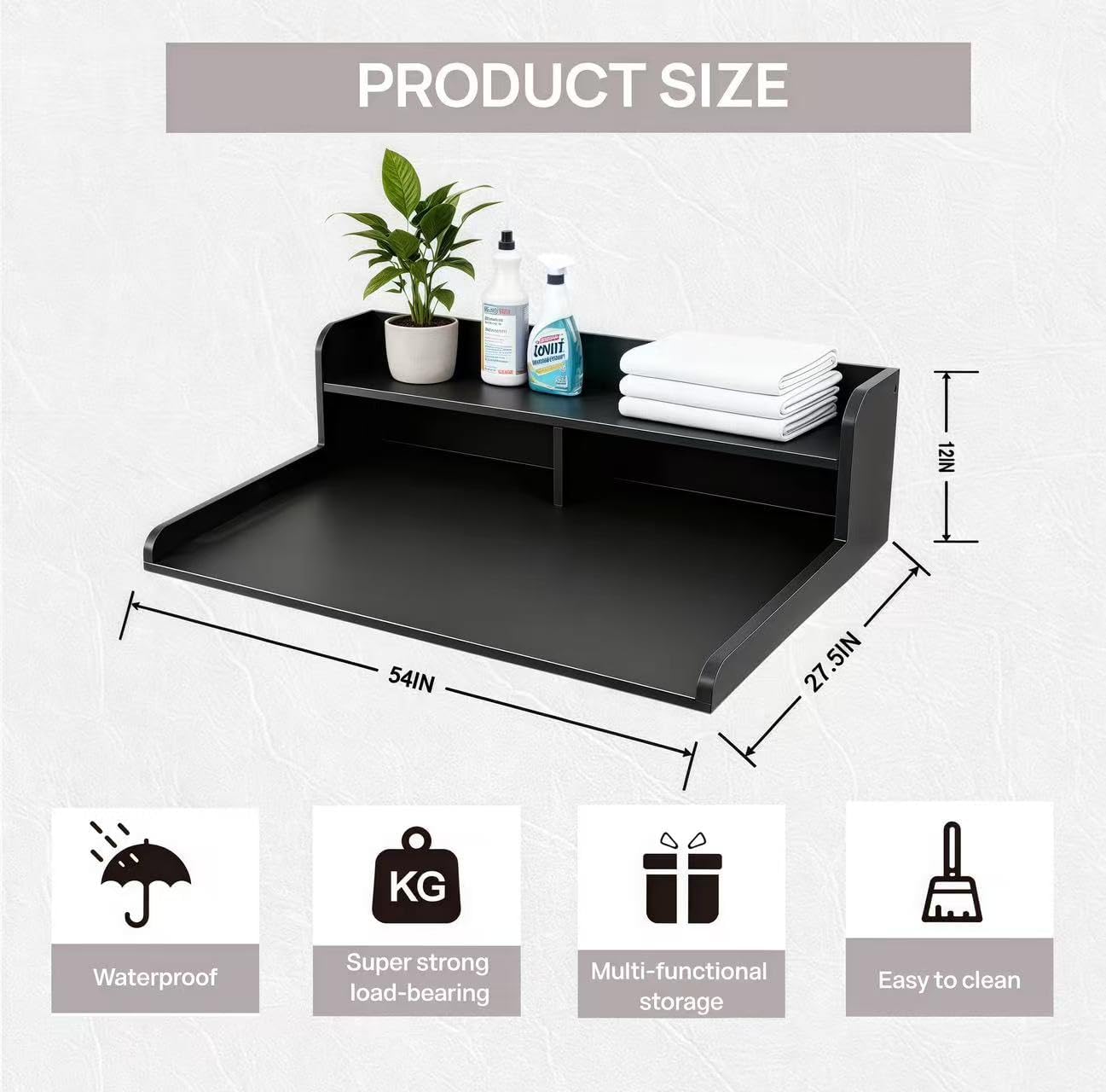 NET MEYA 2-Tier Washer and Dryer Countertop, 54