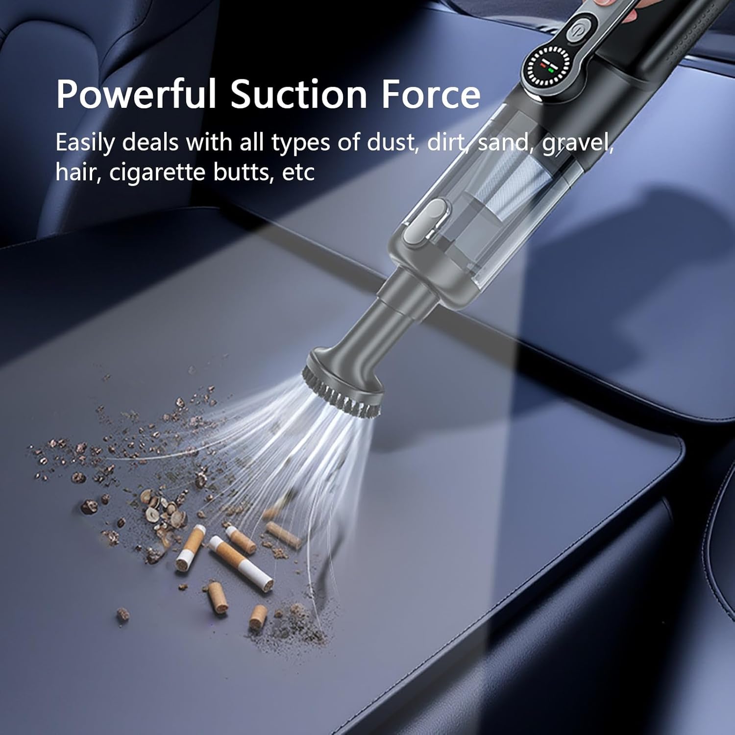 Handheld Vacuums 2-in-1 Cordless, Wet/Dry Use, 16KPA Power, 26Mins Battery, Portable for Car Spills, Pet Accidents & Home Messes, Compact Design with Washable Filter(Orange)