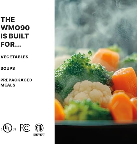 Waring Commercial WMO90 Medium Duty Microwave Oven, 0.9 Cubic Feet, 10 Programmable Memory Settings, 5 Power Levels, Stainless Steel Construction, 120V, 1000W, 5-15 Phase Plug