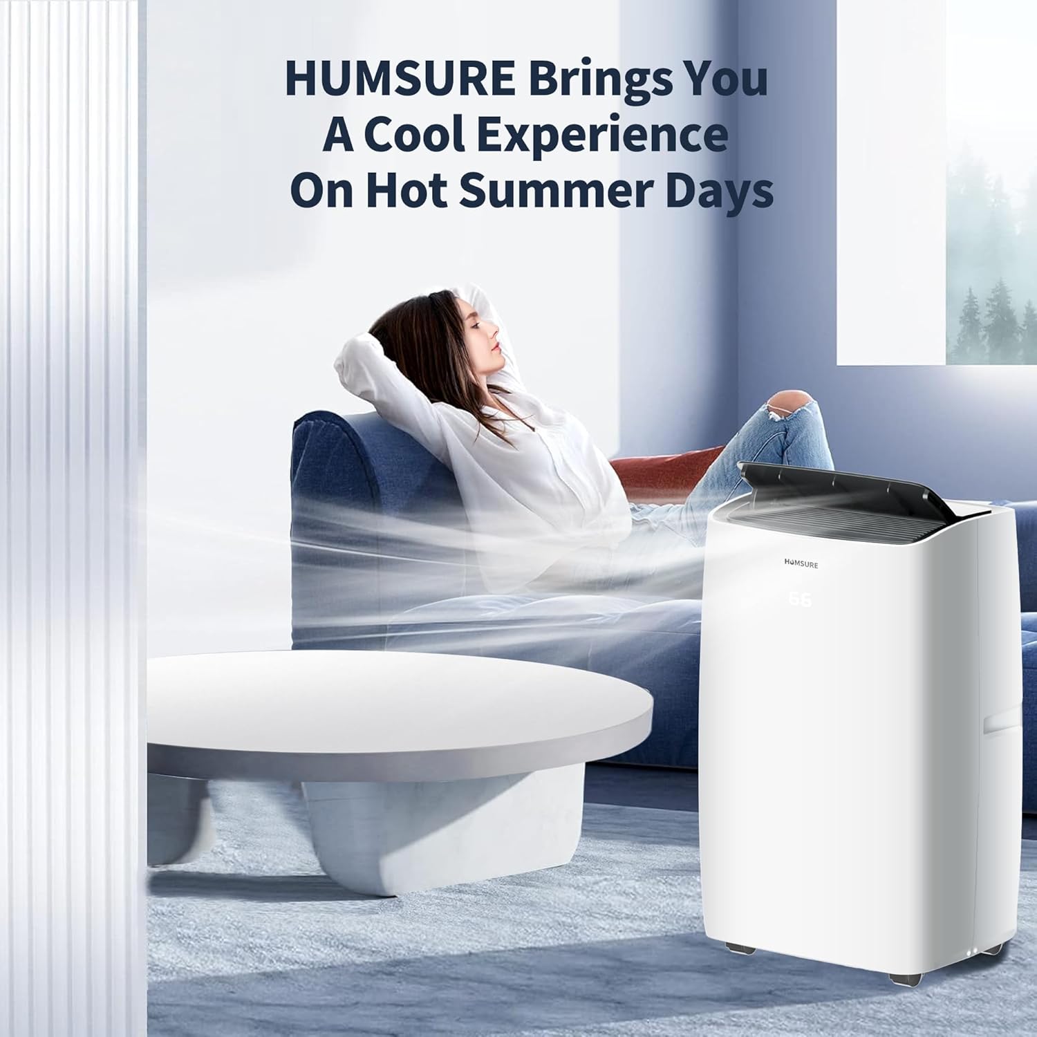 PhiloDeco Portable Air Conditioners 14000 BTU, Suitable for 420 sq ft of Rooms, 24H Timer, 5-In-1 Quiet AC Unit as Cooler Dehumidifier Fan, Remote Control Window Kit Included