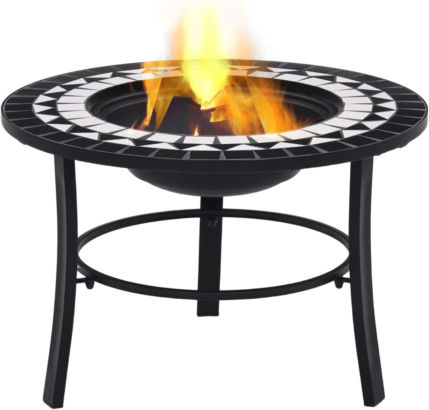 Fire Pits & Outdoor Fireplaces Fire Pit Black and White 26.8