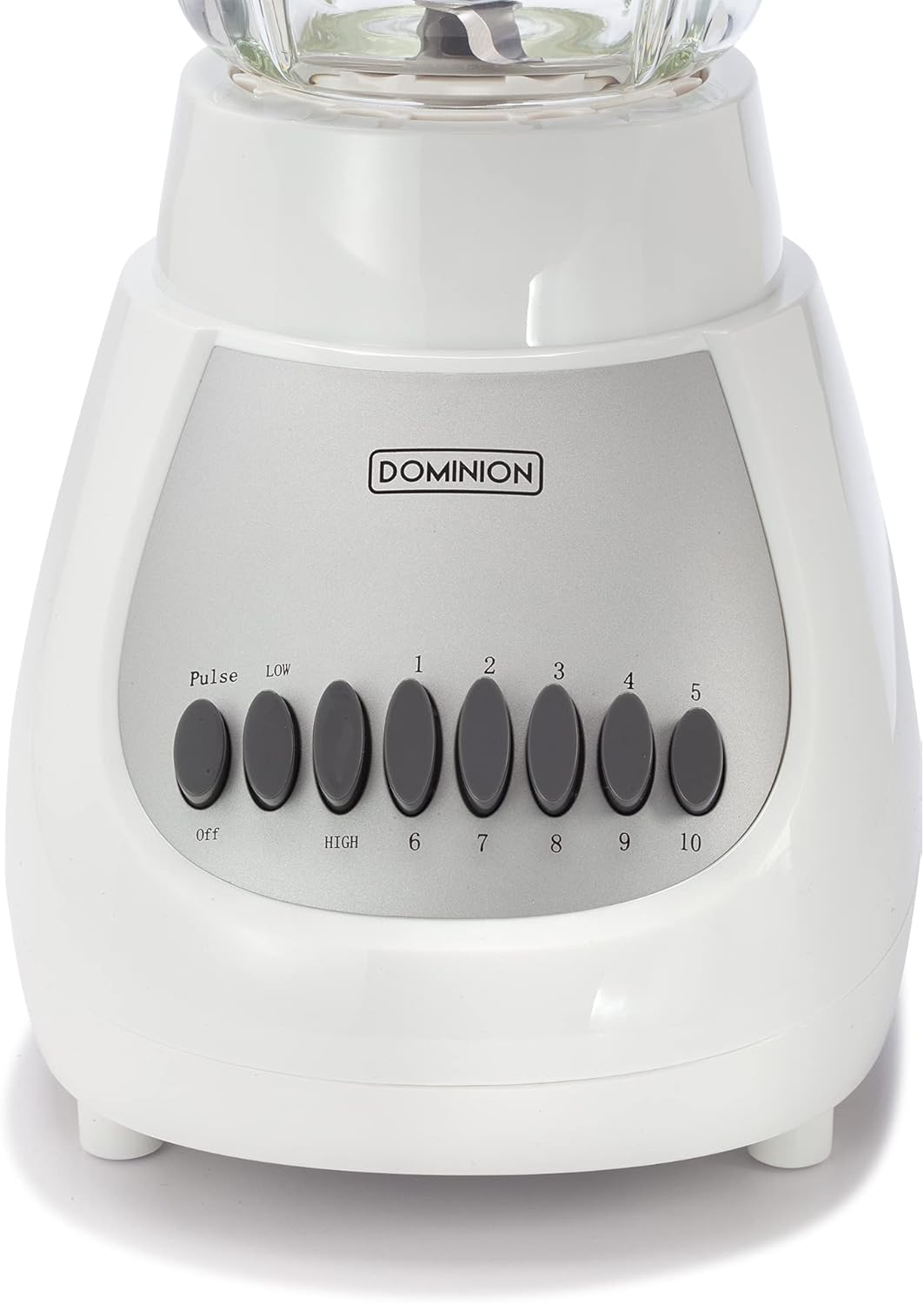 Dominion D4001WP Countertop Blender with 48oz Plastic Jar, 10-Speed Settings, Pulse Function, Sharp Stainless Steel Blade, White