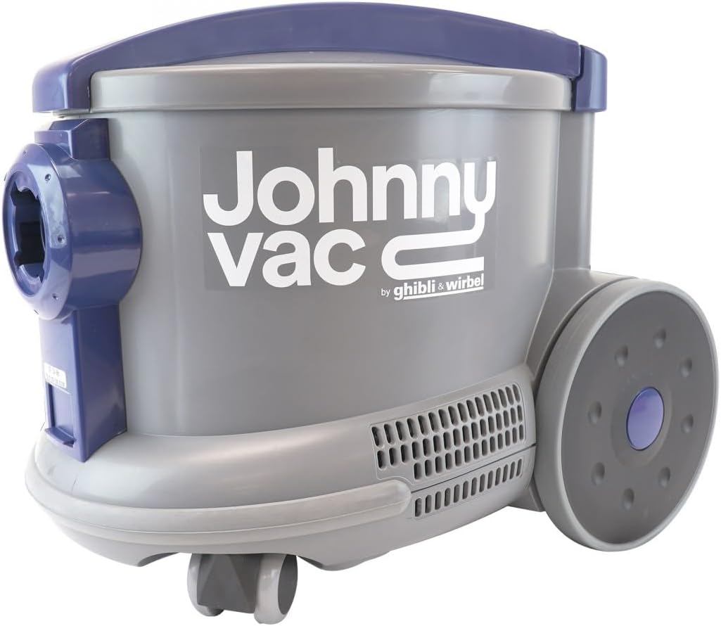 Johnny Vac Commercial Canister Vacuum - On-Board Tools - Paper Bag - Grey & Yellow
