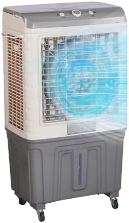 Portable Air Conditioners, 3 in 1 Portable Evaporative Cooler with 15.85 Gal Large Water Tank & Scroll Casters, 4 Ice Packs, Cooling Fan for Bedroom, Living Room, Office