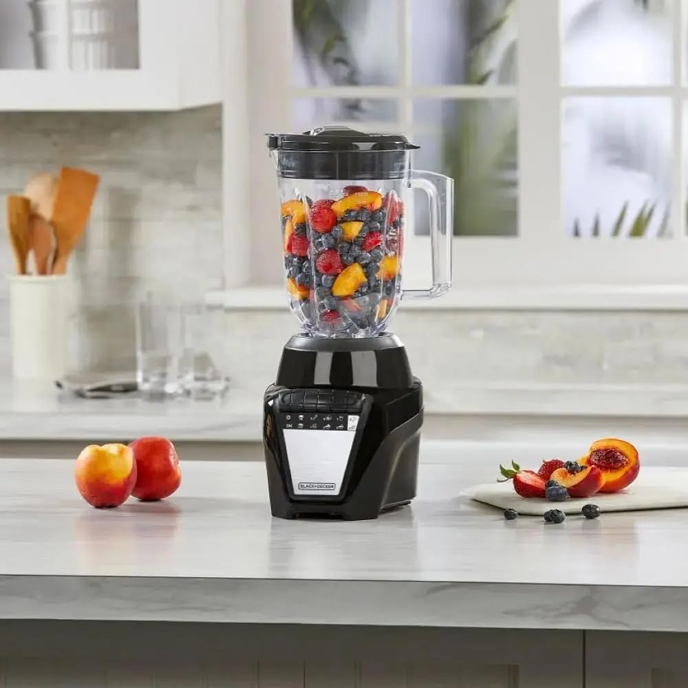 BLACK+DECKER 700W Stainless Steel 6-Tip IceCrush Blender, 8 Speeds + Pulse, 7-Cup Ergonomic Jar (56oz), Ice Crushing & Smoothie Maker