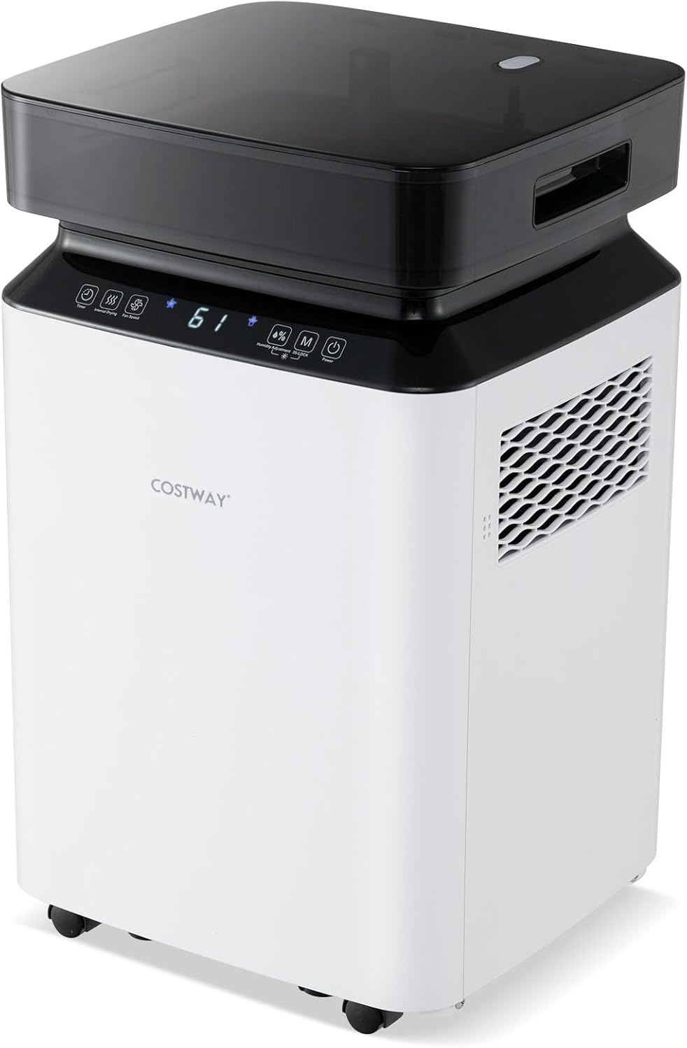 COSTWAY 90 Pints Dehumidifier with Pump, Easy Humidity Control, Multiple Drainage Options, 24H Timer & 2.2 Gal Water Tank, Dehumidifier for Basement, Home