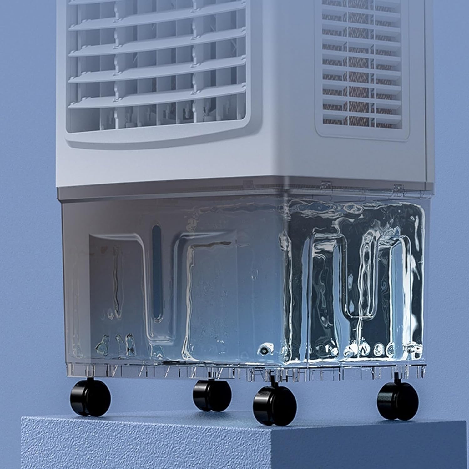 Portable Air Conditioner, Oscillating Tower Fan with Remote, Evaporative Air Cooler with 3 Wind Speeds, Cooling Fan Air Conditioner for Room Office(E)