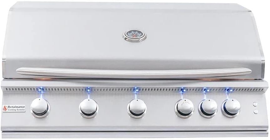 40 Premier Grill with Blue LED and Rear Burner - LP