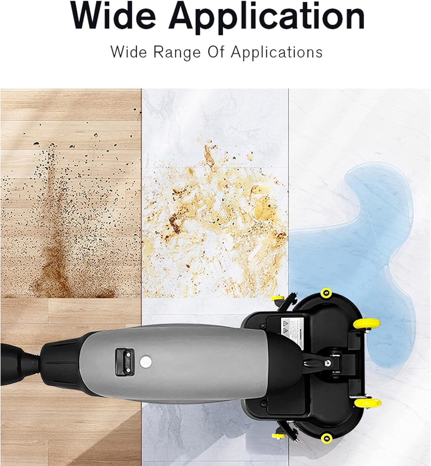 Commercial Floor Washer and Scrubber Machine-Powerful, Deep-Cleaning, Dual-Brush, Power Scrubber for Various Floor Types