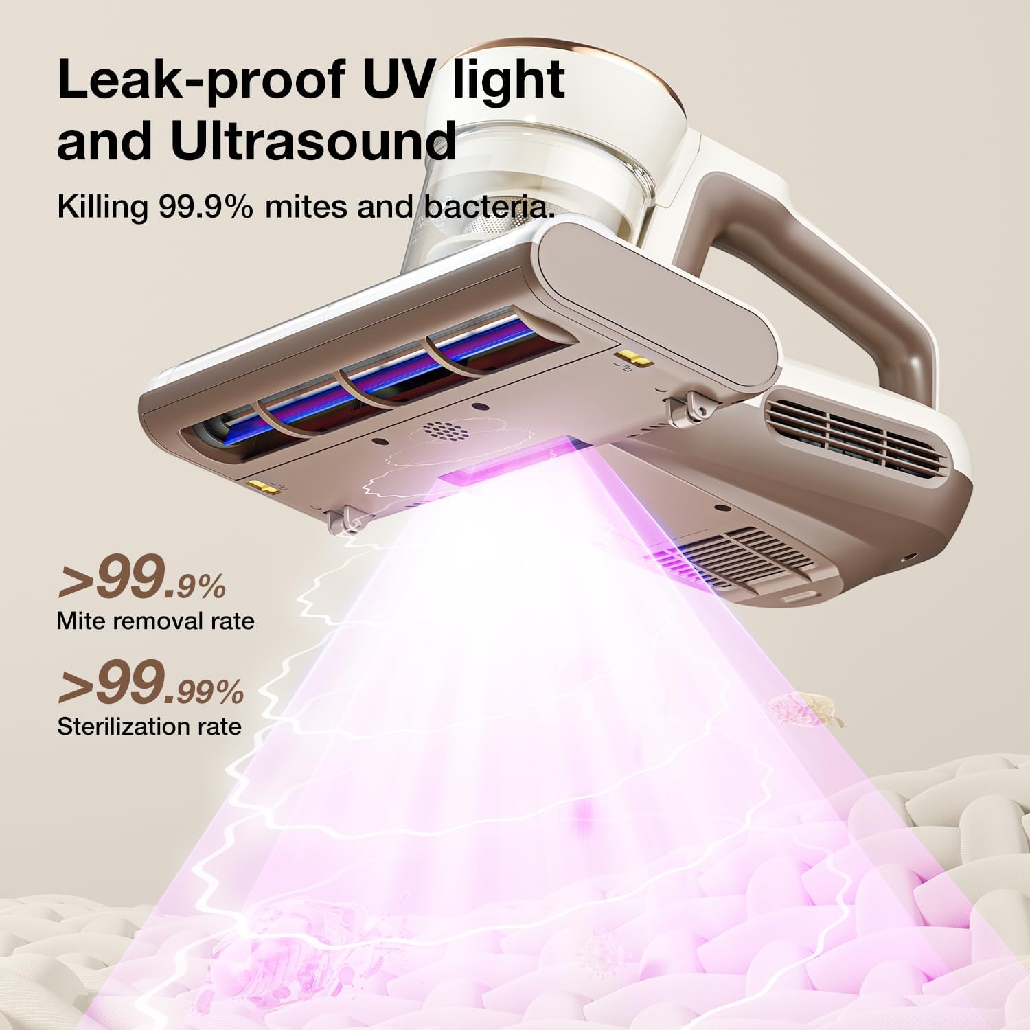 Jimmy WB63 Mattress Vacuum Cleaner UV Sanitizing | Bed Vacuum Cleaner for Dust Mites, Corded with UV-C Light, Strong Suction, Dual Cyclone Filtration for Deep Mattress Cleaning & Upholstery