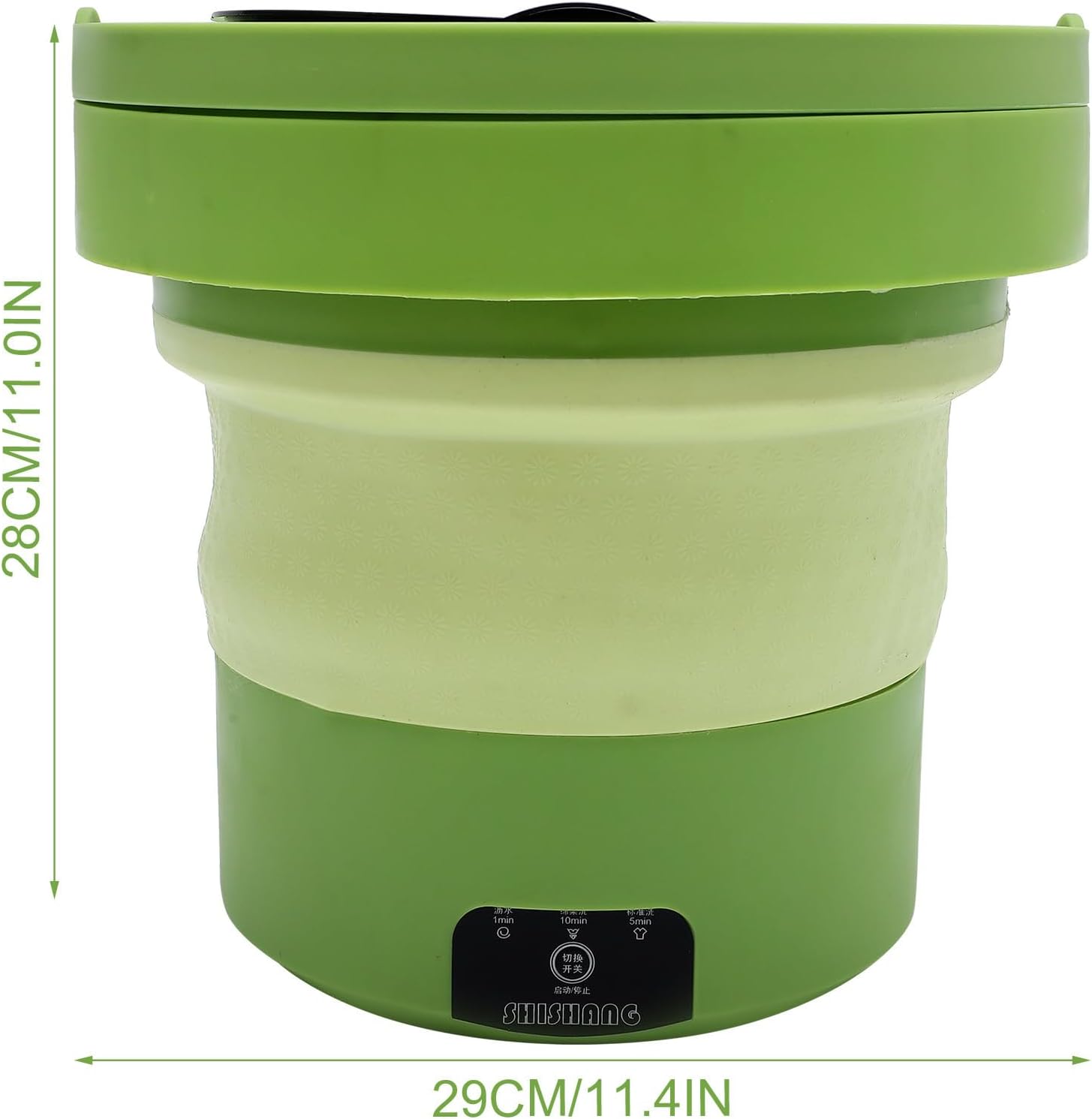 Portable Foldable Clothes Washer Compact High-speed Rotation Small Washing Machine for Dorm Apartment Household Use with US Plug Space-saving Design for Shirts Dresses and