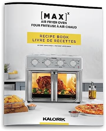 Kalorik MAXX Air Fryer Oven, 26 Quart 9-in-1 Countertop Toaster Oven and Air Fryer Combo - Fry, Bake, Roast, Rotisserie, & More, Large Glass French Doors & 7 Accessories, 1700-Watts, Stainless Steel