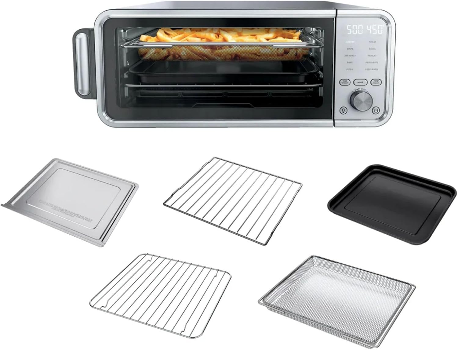 Ninja Flip 10‑in‑1 Toaster Oven & Air Fryer, 17‑Qt Countertop Oven, 1800W, Up to 500°F, Air Fry, Air Roast, Bake, Broil, Pizza, Toast, Dehydrate, Reheat, Keep Warm, Bonus Broil Rack