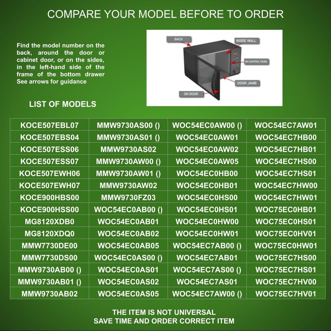 4375274, 4375343, 4375405 CKD375405X compatible with Jenn Air, Kitchen Aid, Maytag, Whirlpool Microwave Cooking Tray 14'' fits old number 4375274, 4375343, 4375405