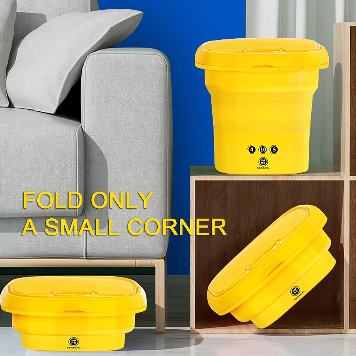 Small Washing Machine Portable， Washer Machine， for Apartments, Dorm, Camping, RV, Travel Laundry (Color : Pink)