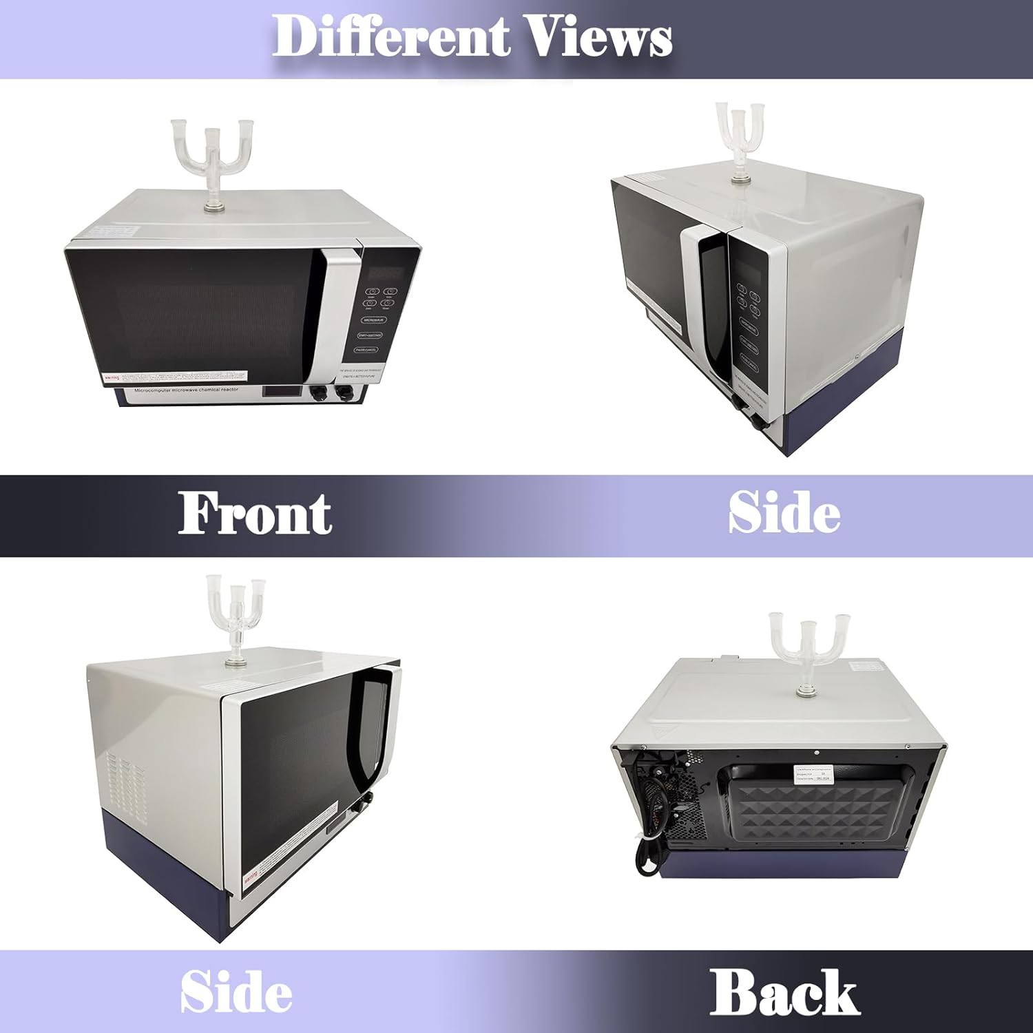 800W Continuous Microwave Radiation Reactor Lab Microwave Oven Stainless Steel Microwave Reactor 0-1800RPM Infinitely WBFY-205 220V/1PH