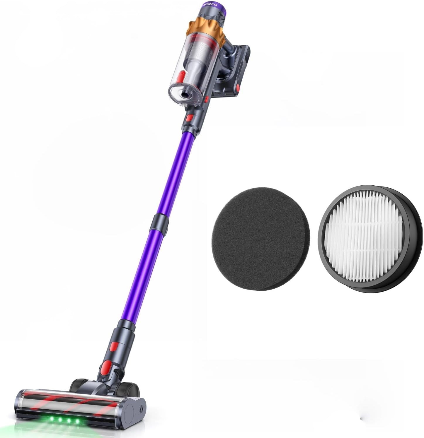 Cordless Vacuum Cleaner, 600W/50KPA/65Mins Vacuum Cleaners for Home, Self-Standing Stick Vacuum with Wall Mount Charging and Auto Mode, Handheld Vacuum for Pet Hair/Carpet/Floor