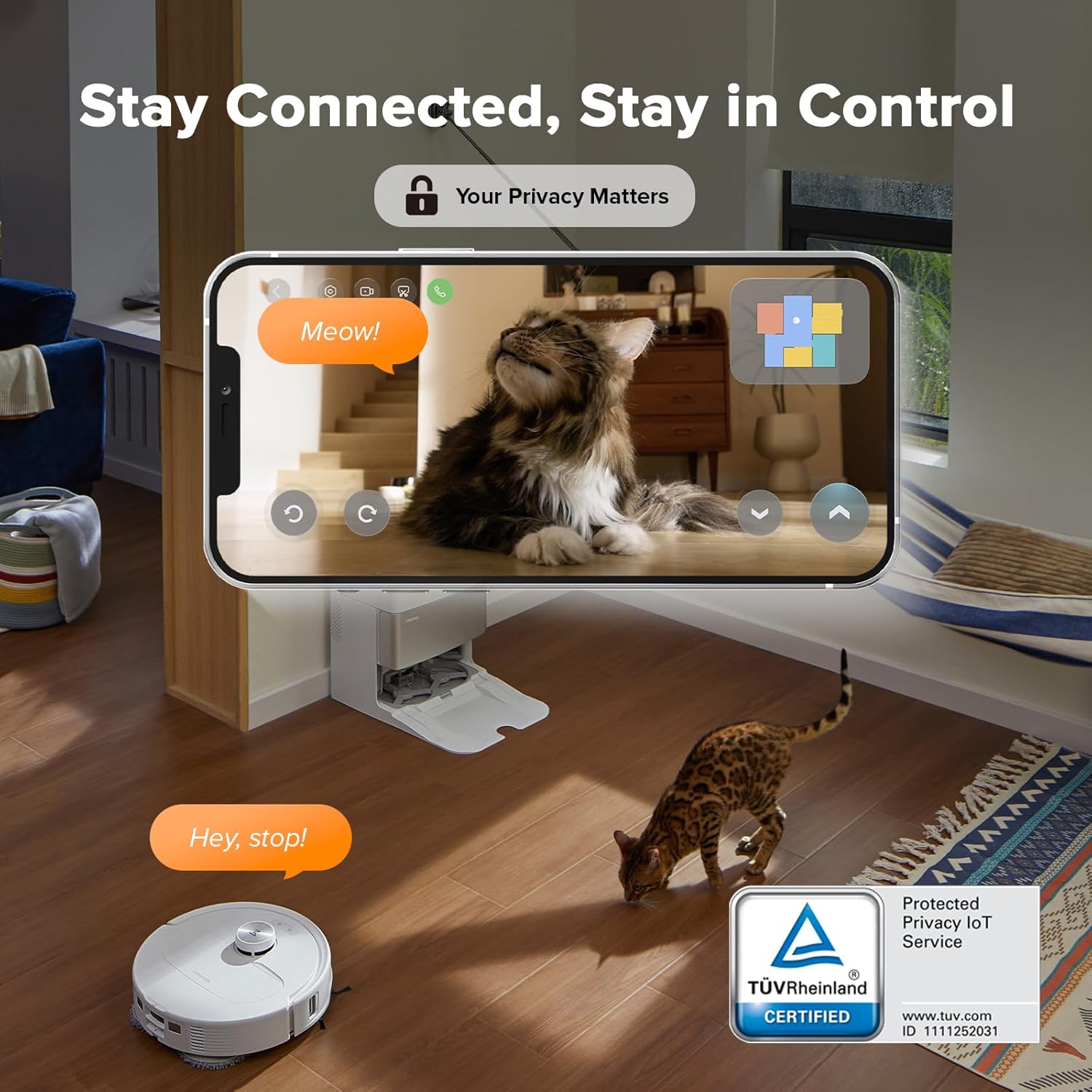 roborock Qrevo Master Robot Vacuum and Mop Combo, 10,000Pa Suction, FlexiArm Design Side Brush & Mop, Auto Mop Washing & Drying, Self-Emptying&Refilling, White (Renewed)