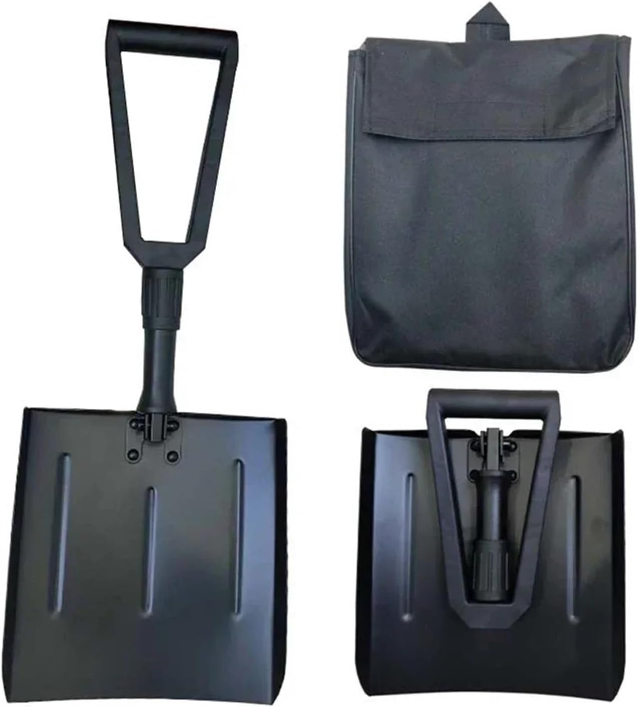 Aluminum Alloy Lightweight Foldable Snow Shovel Fit for Camping Non Slip Snow Removal Tool Collapsible Portable