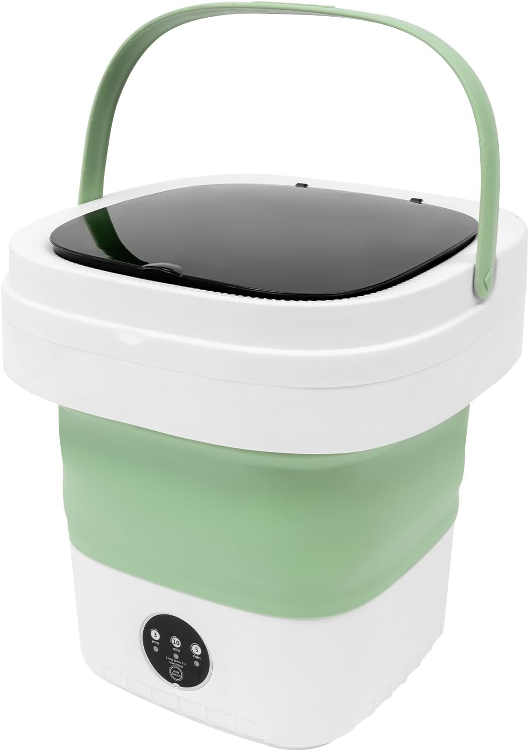 Portable Washing Machine, 12L Large Capacity Laundry Washer Cleaning for Underwear, Baby Clothes and Small Clothes, Mini Washer Foldable Washing Machine for Apartments Dorm Camping (Green)