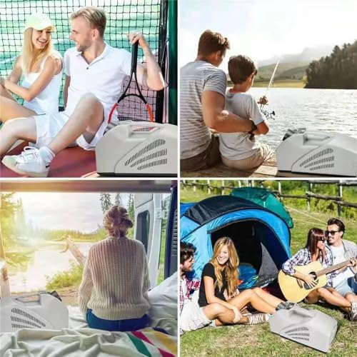 2350BTU Tent Air Conditioner, 250W Low Power Consumption Portable Air Conditioner, 3 Wind Speeds, for Tent, RV, Outdoor Event, Compact