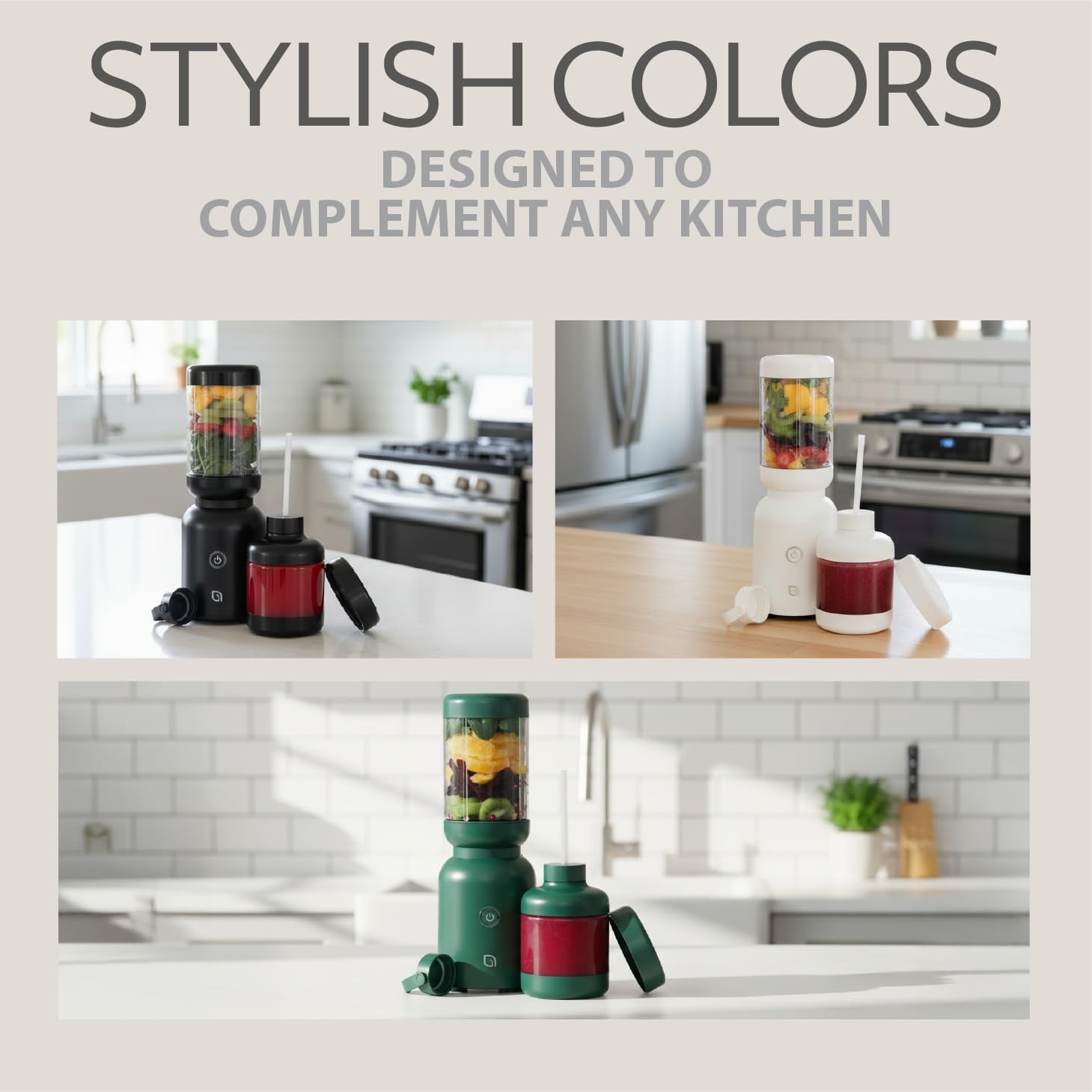 WILLOW Eco Series Warrior Blender, Compact Personal Blender for Smoothies, Shakes & Ice Crushing, One-Button-Operation Smoothie Maker, 600 Watt Base, Includes 30 OZ Cup + To-Go Cup with 2 Lids