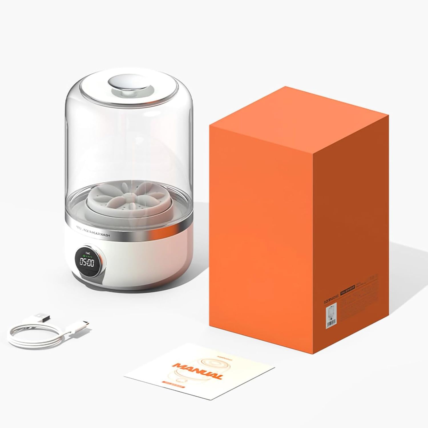 Portable Rechargeable Cordless Mini Washing Machine, 4000mAh, 20 Times Usage per Charge, for Baby Clothes/Underwear/Camping/RV Travel (1Pcs)