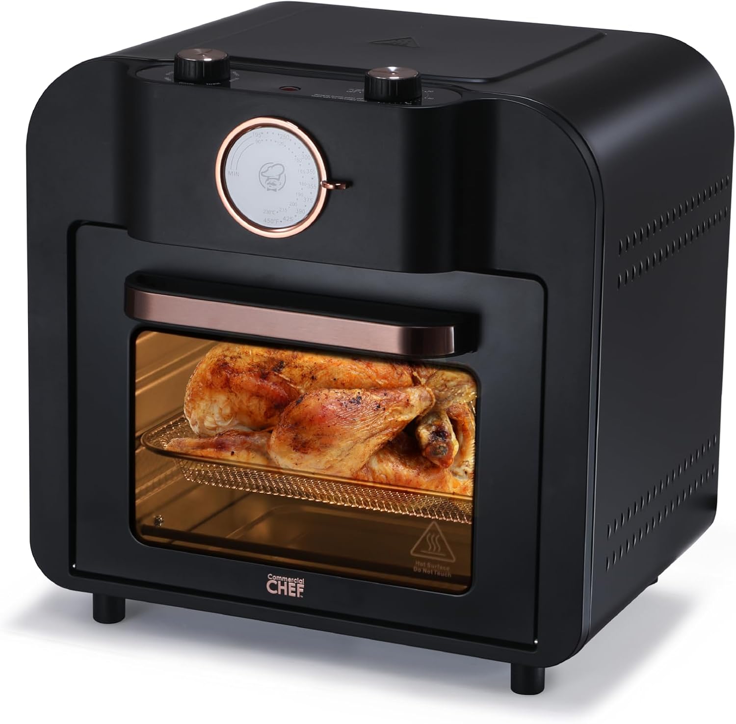 COMMERCIAL CHEF Air Fryer Multi-Oven, 17-QT Multifunctional & Multi Level Air Fryer with Bake, Broil, Roast, Warm & Toast for Rotisserie Chicken, Pizza & More, 1500 Watt Air Fryer Oven