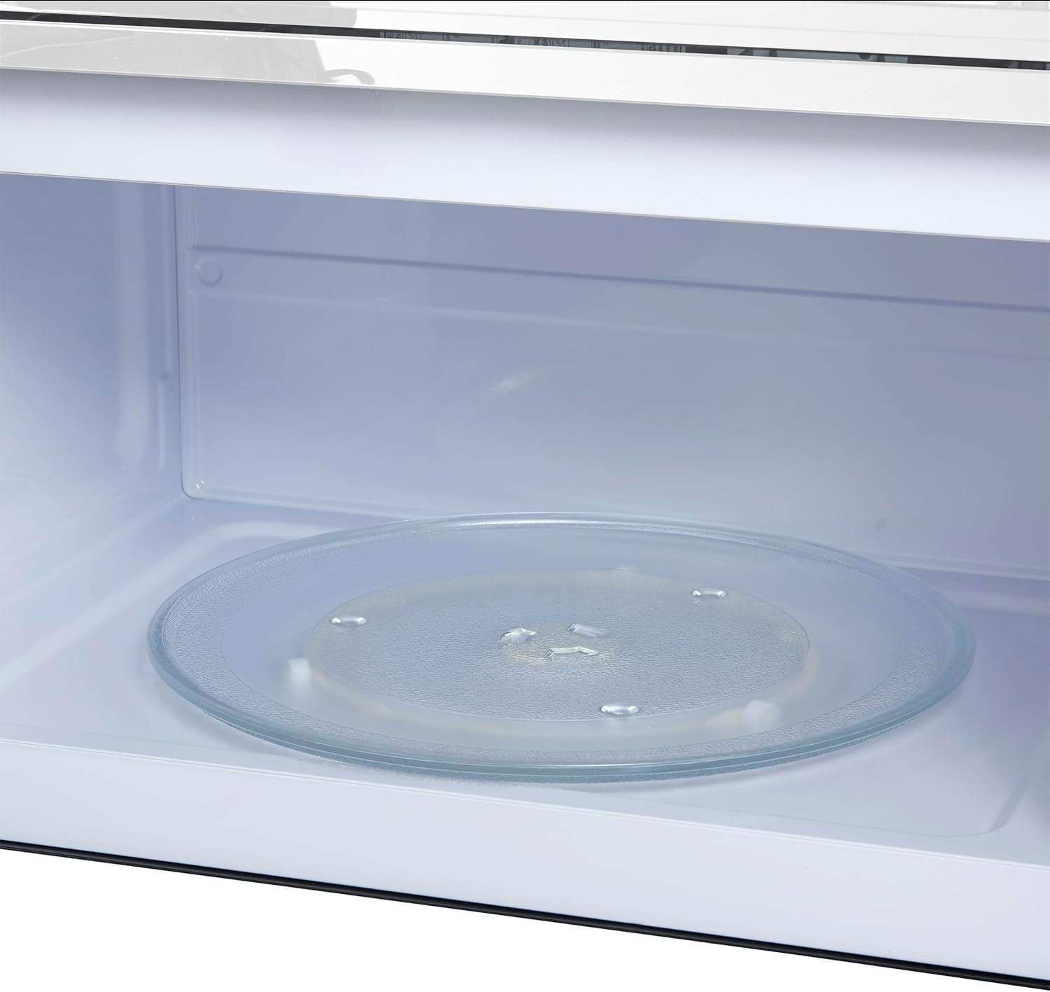 FORNO Scalo 30-Inch Over-the-Range Microwave, 1.6 cu.ft – White Finish with Antique Brass Accents – 300 CFM Ventilation, Touch Control Panel, LED Interior Lighting – FOTR3007-30WHT