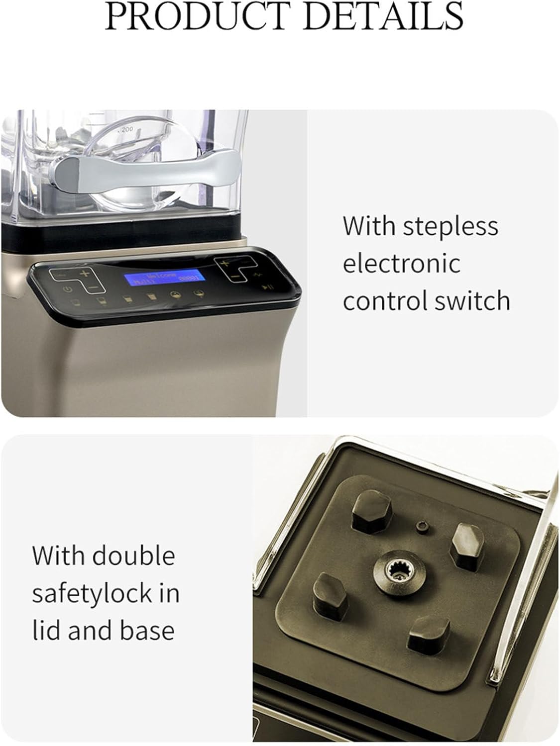 1.8L Ice Crusher Touch Soybean Milk Fruit Juice Regulation Timing Sound Insulation with Cover Milk Tea Shop Smoothie Machine,C