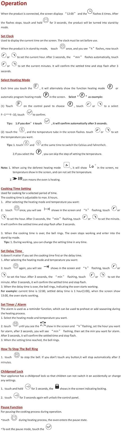 AMZCHEF Single Wall Oven 24