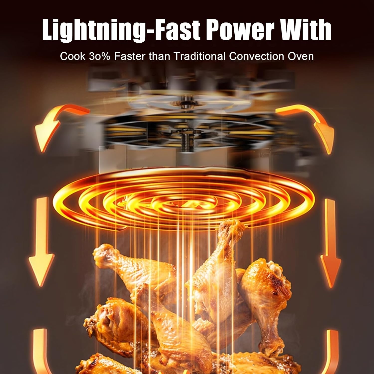 Air Fryer Toaster Oven with Rotisserie, 8.5QT 1650W 6-In-1 Countertop Oven with Stainless Steel Grill, 4 Preheats, 24H Timer, 13 Temp Settings, LED Touchscreen Digital Air Fryer Oven for Bake, Broil