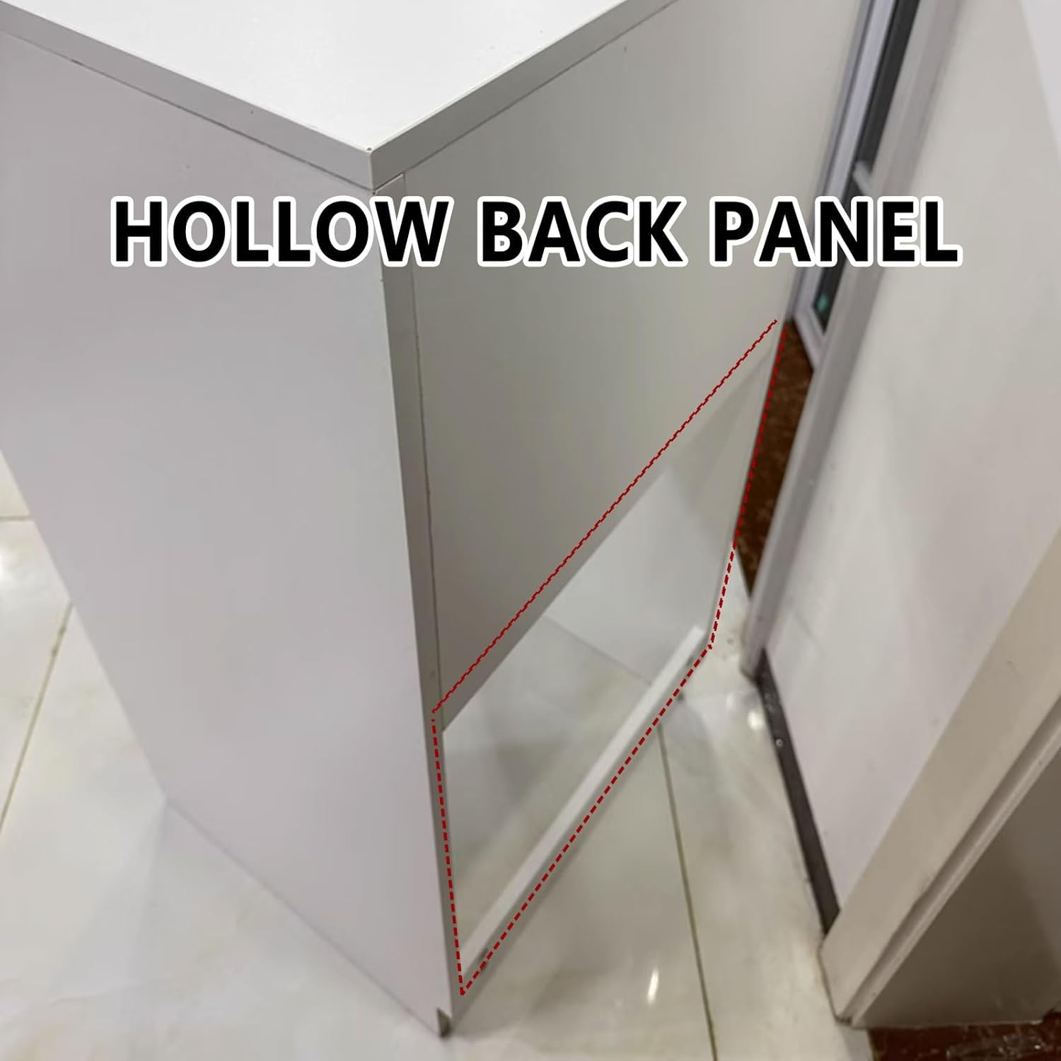 Robot Vacuum Stand Cabinet Living Room Storage Shelf Made of Solid Wood Particle Board with Doors and Drawers Multi-Functional Modern Vacuum Storage Stand(Champagne)