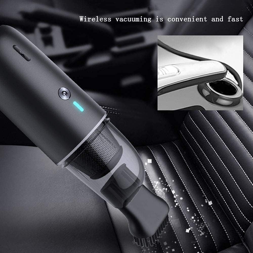 Handheld Vacuum, Mini Vacuum Cleaner, 4000 PA Suction, Rechargeable, Portable Vacuum Cleaner, Very Suitable for Home and Car (Black)